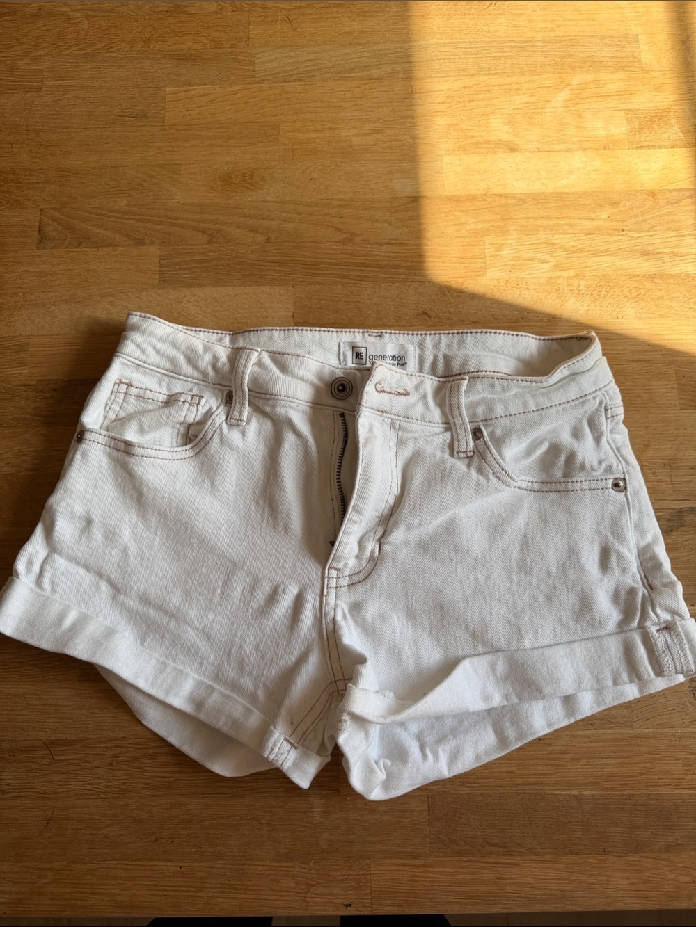 Generation Love White Women's Denim Shorts